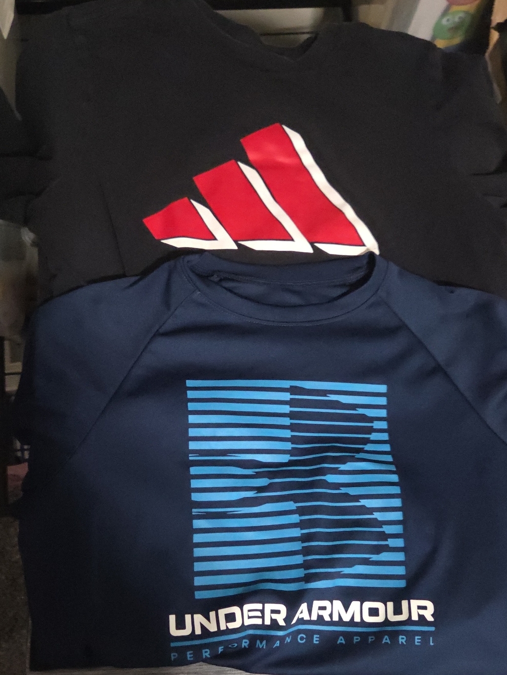 Under Armour Navy Blue Men’s Swim Rash Guard with Light Blue Graphic